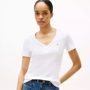 Tommy Hilfiger White V-Neck T-Shirt